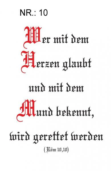 Spruchkerzen 8, 9, 10