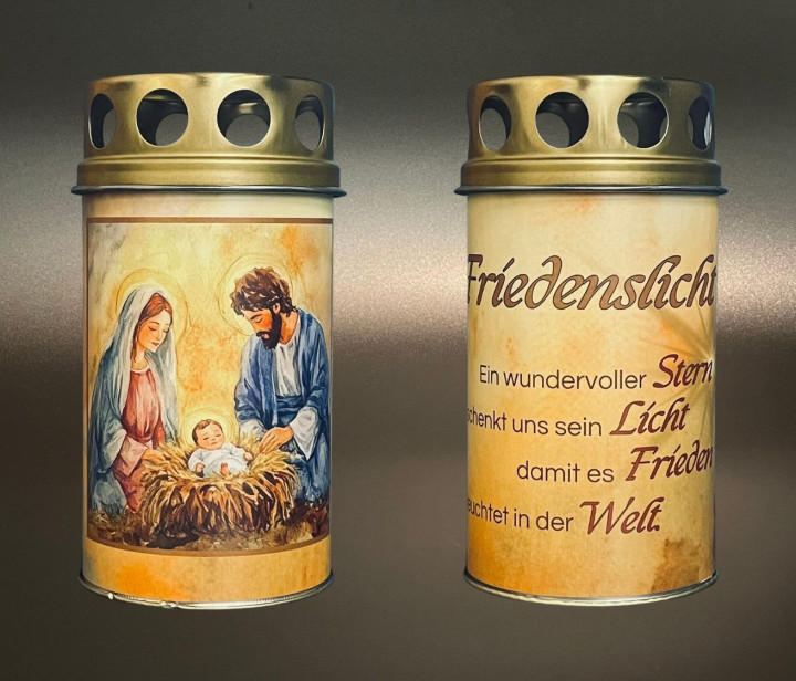 Friedenslichter T 30 mit Regendeckel aus Karton